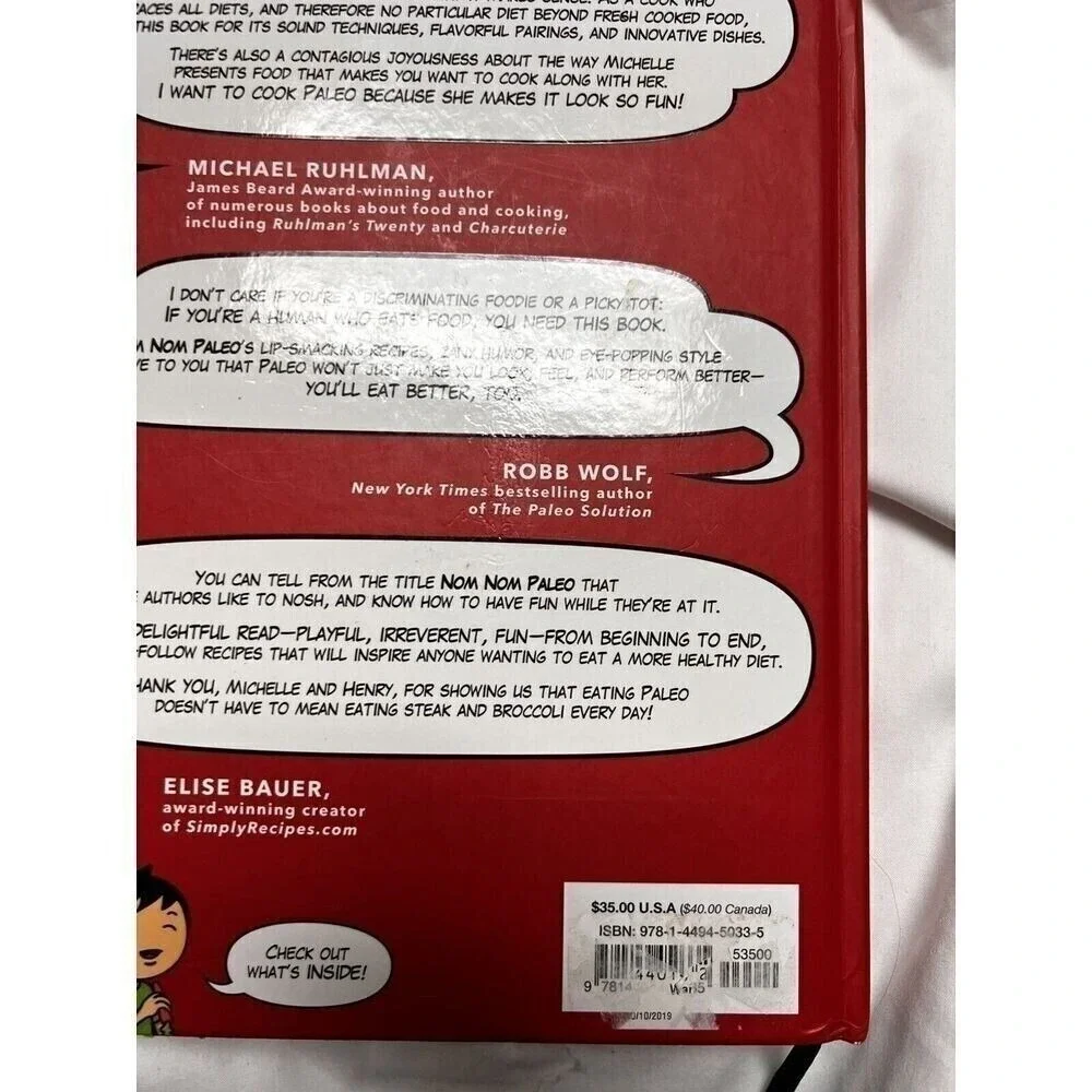 Nom Nom Paleo Food for Humans‎ Cookbook Michelle Tam Henry Fong Hardcover